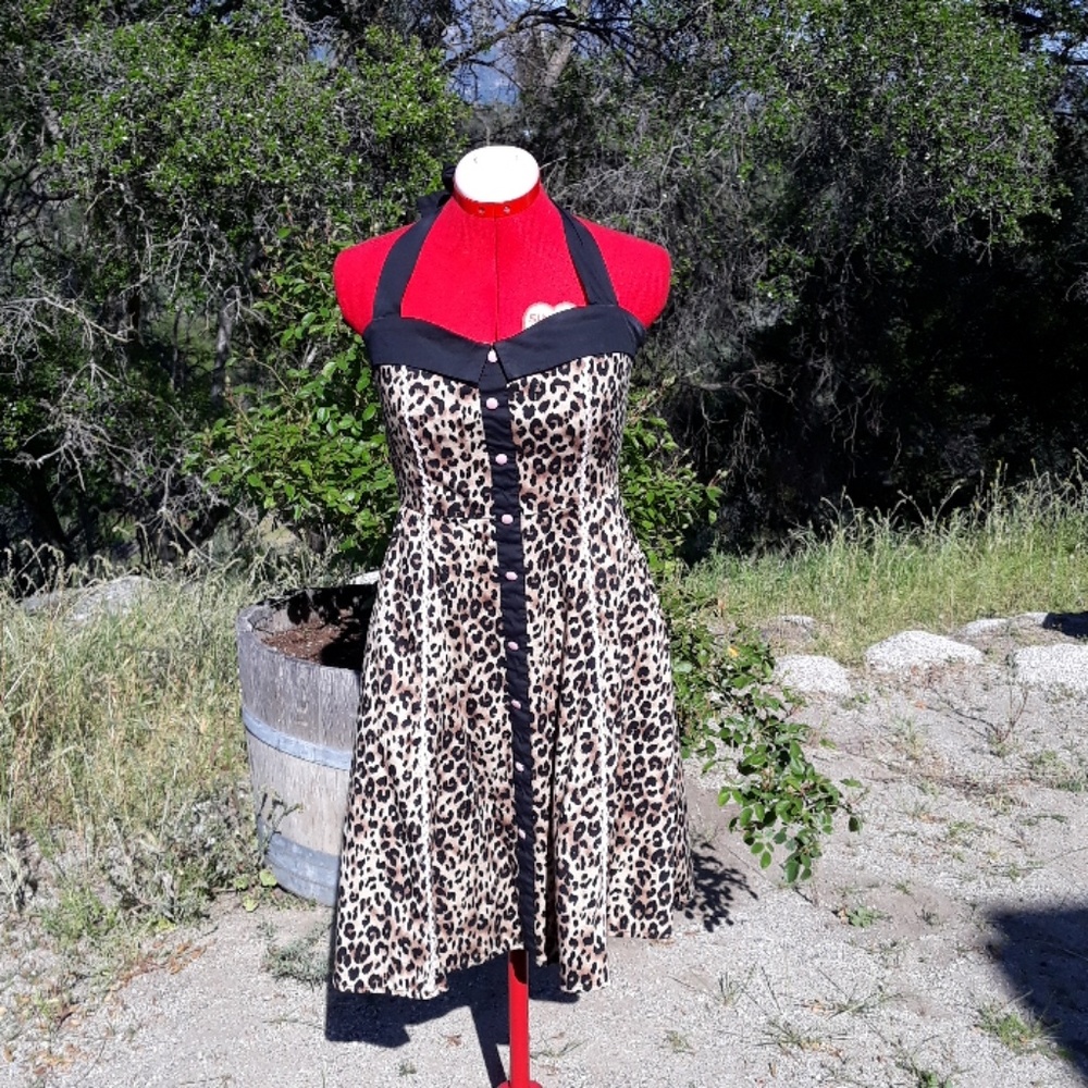 Cheetah halter dress